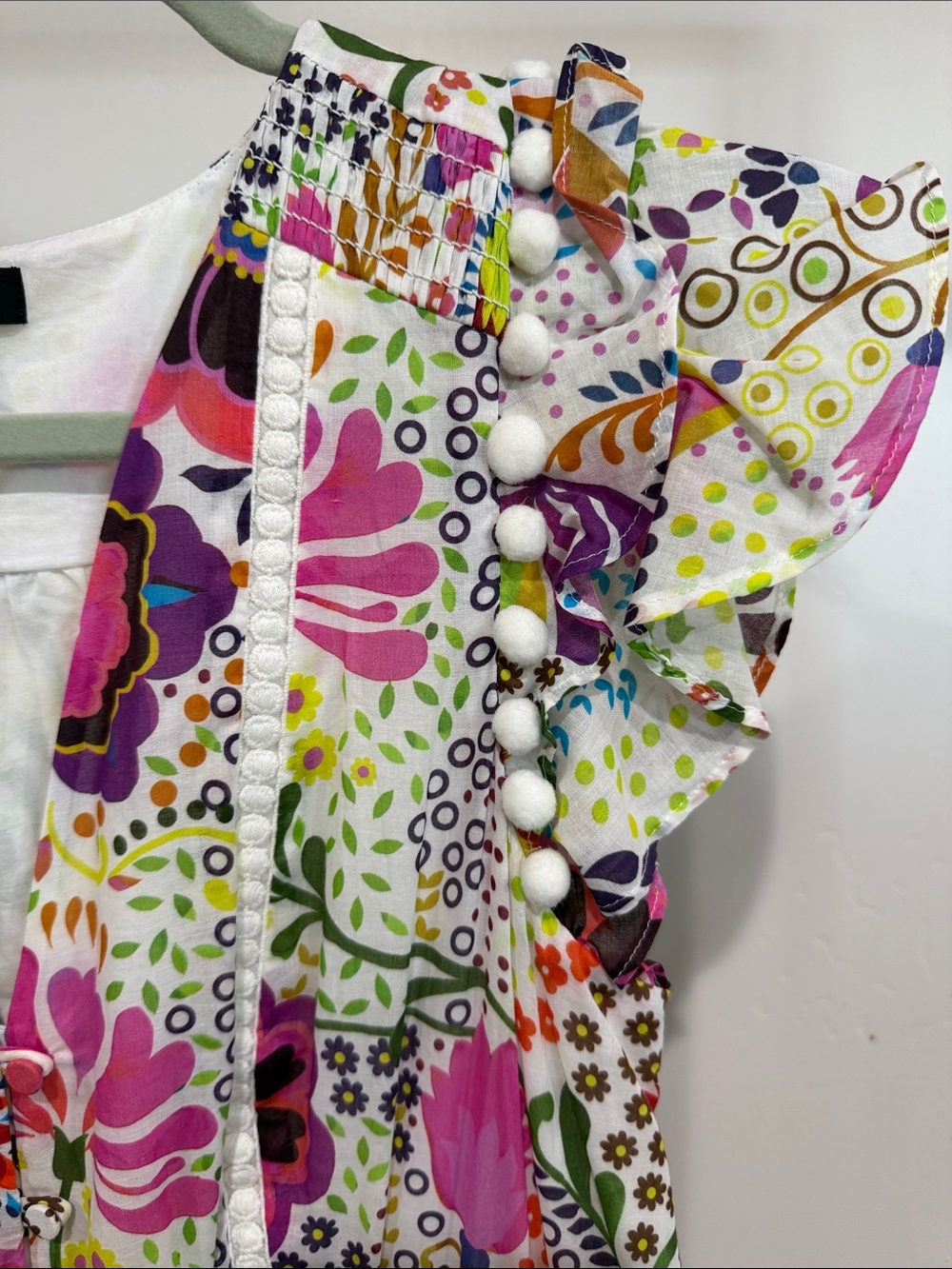J. Crew Floral Midi Dress in Pink, Green, Purple, Yellow - Picture 3 of 10